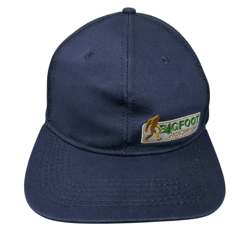 Bigfoot Landscape Supply Snapback Trucker Hat Blue One Size Adjustable Mesh Back